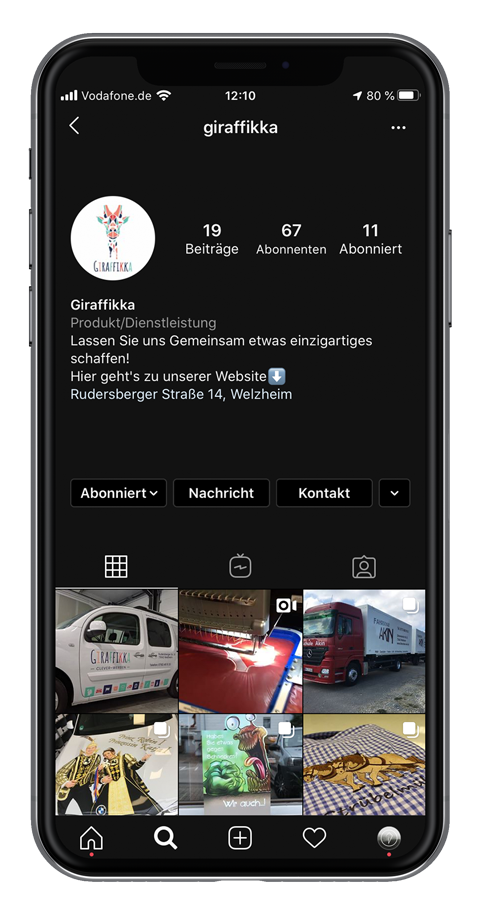 Instagram Giraffikka